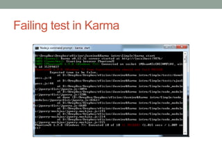 Failing test in Karma
 