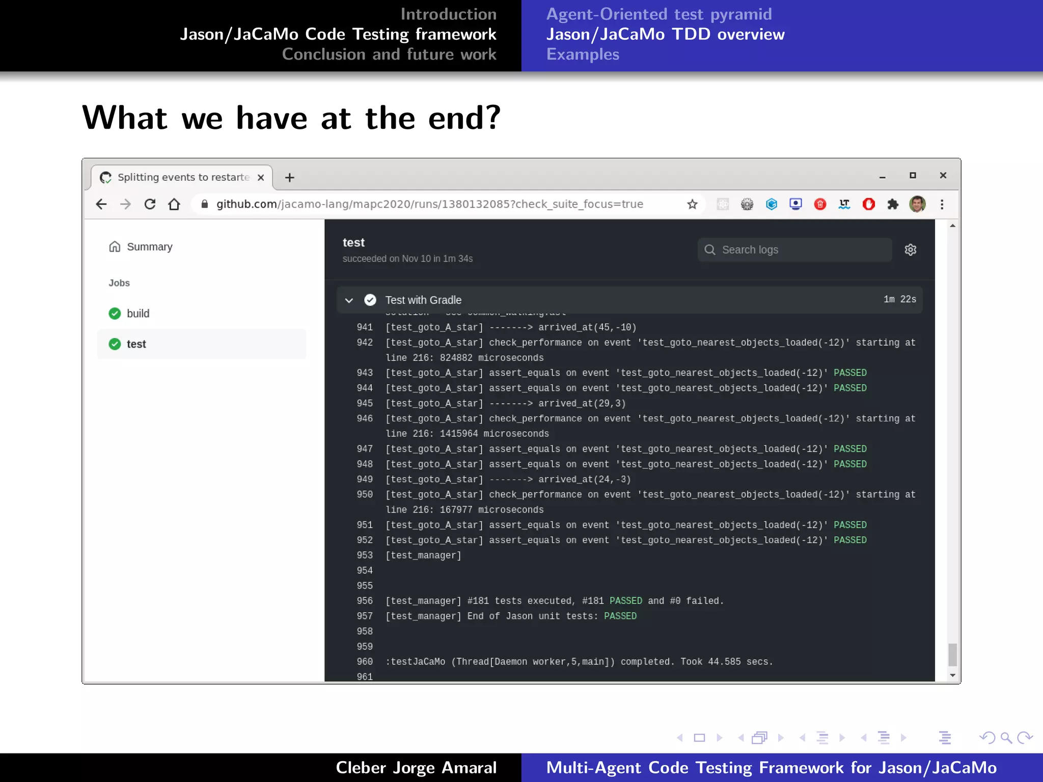 Jason code testing framework | PPT