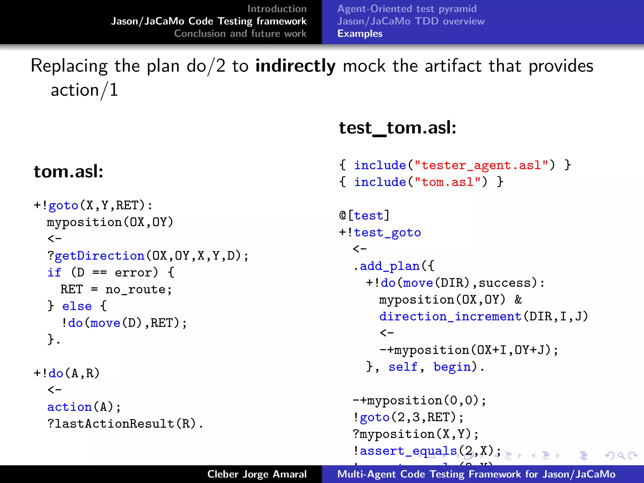 Jason code testing framework | PPT