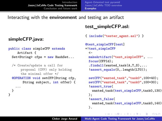 Jason code testing framework | PPT