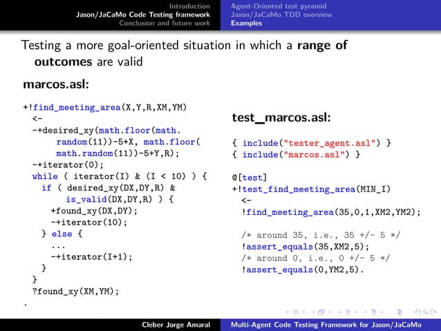 Jason code testing framework | PPT