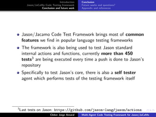 Jason code testing framework | PPT