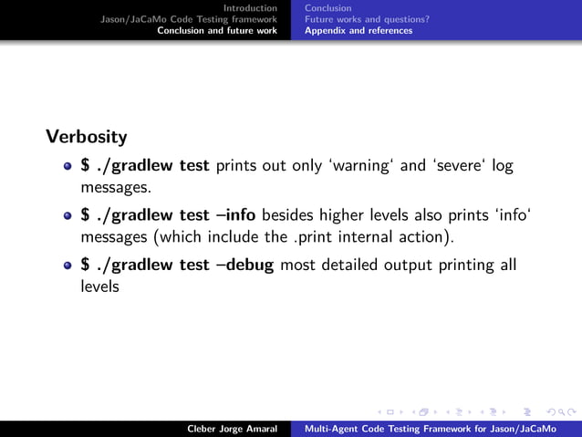 Jason code testing framework | PPT