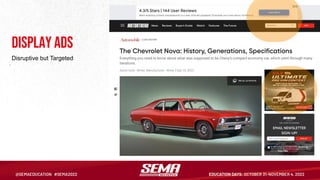 Display Ads
Disruptive but Targeted
 
