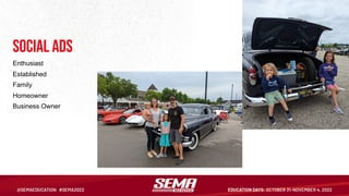 Social ads
Enthusiast
Established
Family
Homeowner
Business Owner
 