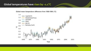 Global temperatures have risen by ~1.1°C
 