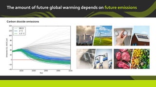 Carbon dioxide emissions
The amount of future global warming depends on future emissions
 