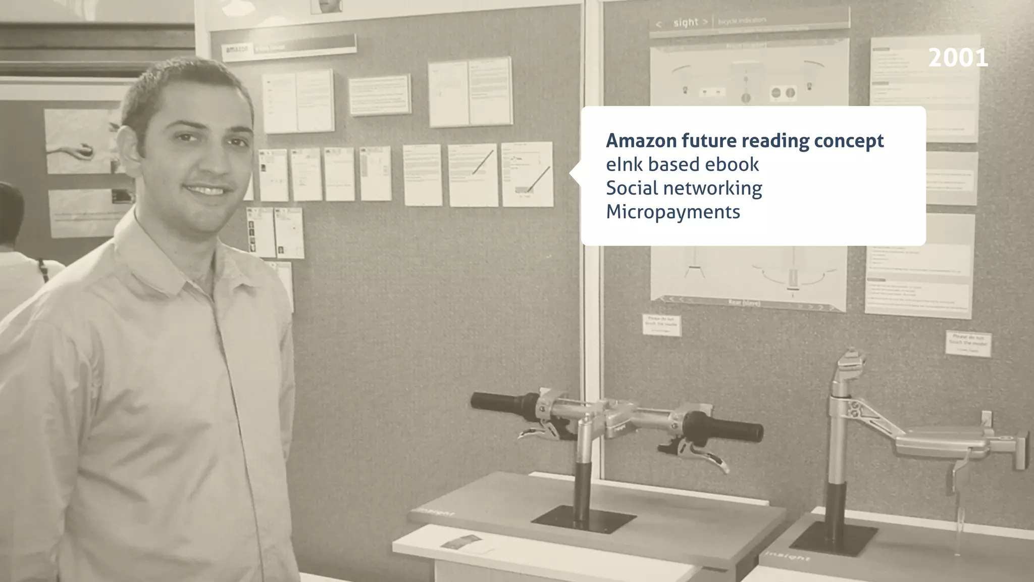 Amazon future reading concept
eInk based ebook
Social networking
Micropayments
2001
 