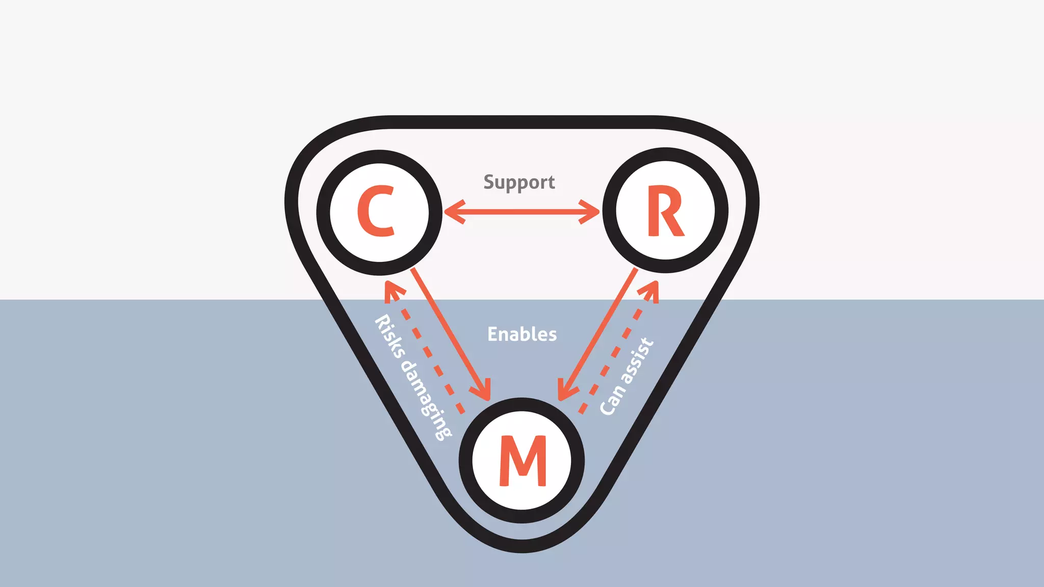 C R
M
Support
Enables
Risksdamaging
Canassist
 