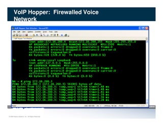 © 2008 Sipera Systems, Inc. All Rights Reserved.
VoIP Hopper: Firewalled Voice
Network
VoIP Attacks are Real webinar
 
