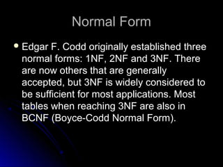 Normalization PRESENTATION | PPT