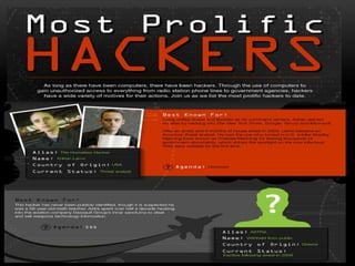 The 414s were a group of friends and computer hackers who broke into dozens of high-profile computer
systems, including on...