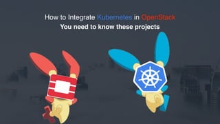 1
You need to know these projects
How to Integrate Kubernetes in OpenStack
 