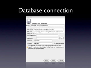 Database connection
 