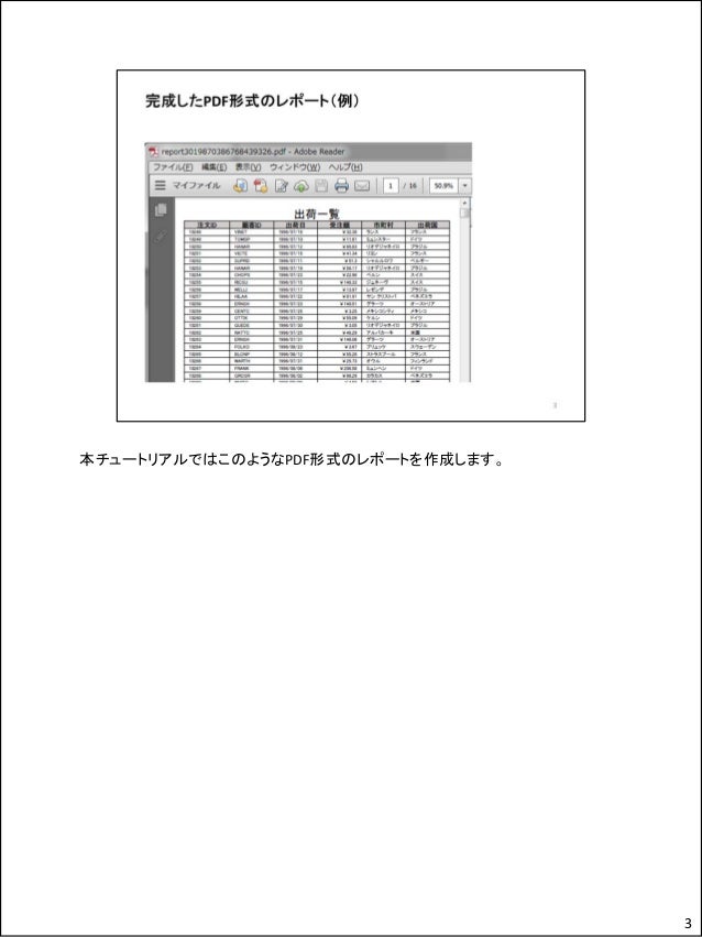 Jaspersoft Studioチュートリアル１ レポートの作成