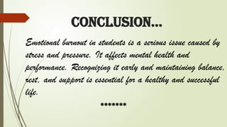 Understanding and Preventing Emotional Burnout in Students: Causes ...