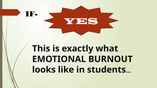 Understanding and Preventing Emotional Burnout in Students: Causes ...