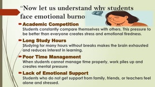 Understanding and Preventing Emotional Burnout in Students: Causes ...