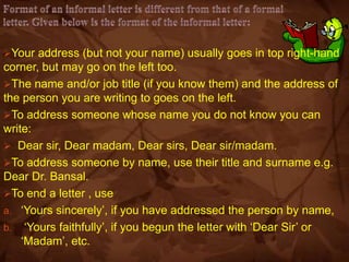 formal and informal letter | PPTX