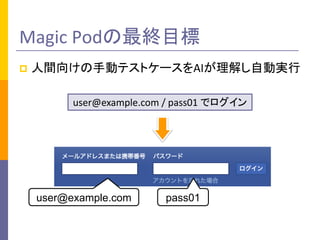 Magic	PodKĿ
p g򤱤քӥƥȥ`AI⤷Ԅӌg
user@example.com	/	pass01	ǥ
user@example.com pass01
 