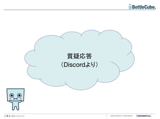Copyright BottleCube Inc, All Rights Reserved.
質疑応答
（Discordより）
 