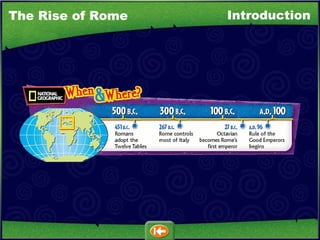 The Rise of Rome Introduction 