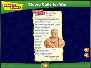 Cicero Calls for War 