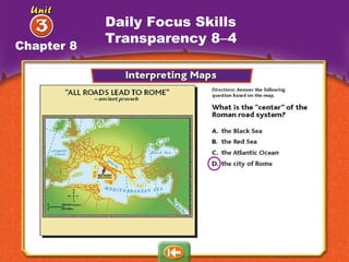 Daily Focus Skills Transparency 8 – 4 Chapter 8 