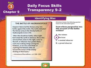 Daily Focus Skills Transparency 9–2 Chapter 9 