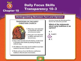 Daily Focus Skills Transparency 10–3 Chapter   10 