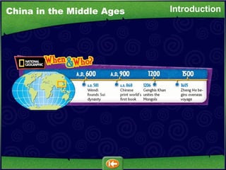 China in the Middle Ages Introduction 