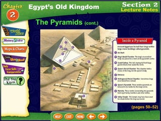 The Pyramids  (cont.) Egypt’s Old Kingdom (pages 50 – 52) 