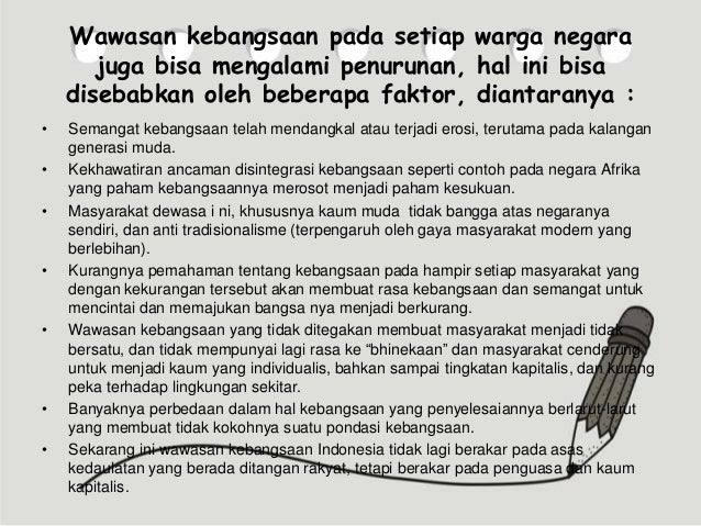 Wawasan Kebangsaan Kita Tidak Boleh Hanyut dalam Perubahan 