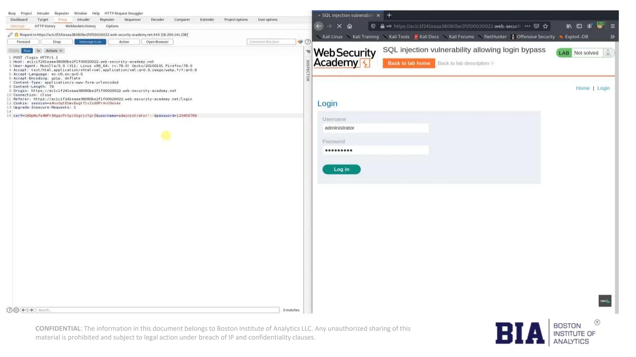 CONFIDENTIAL: The information in this document belongs to Boston Institute of Analytics LLC. Any unauthorized sharing of this material is prohibited and subject to legal action under breach of IP and confidentiality clauses. 