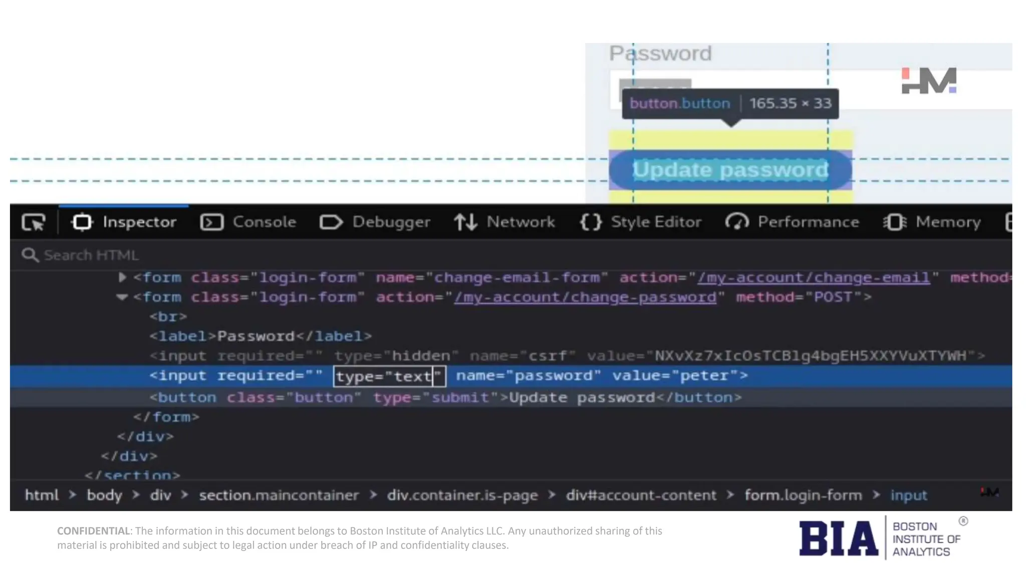 CONFIDENTIAL: The information in this document belongs to Boston Institute of Analytics LLC. Any unauthorized sharing of this material is prohibited and subject to legal action under breach of IP and confidentiality clauses. 
