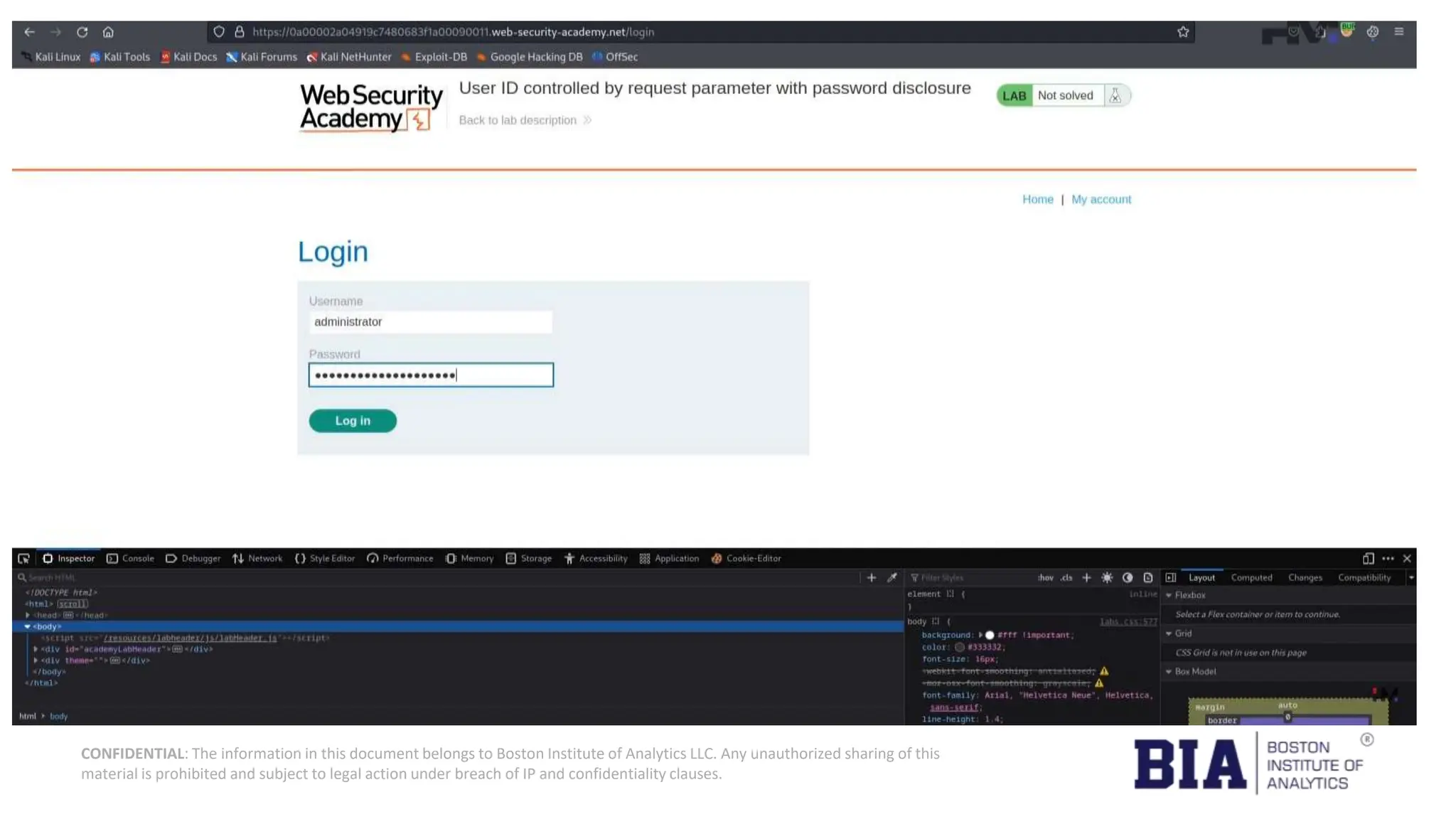 CONFIDENTIAL: The information in this document belongs to Boston Institute of Analytics LLC. Any unauthorized sharing of this material is prohibited and subject to legal action under breach of IP and confidentiality clauses. 