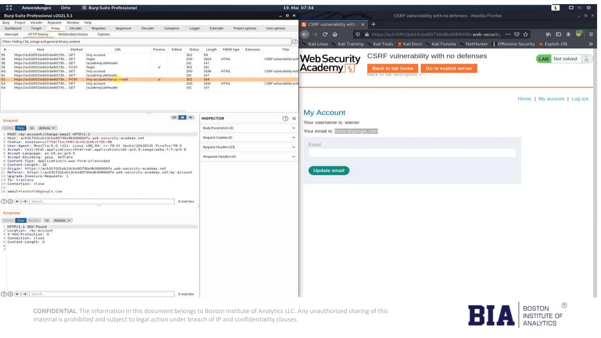 CONFIDENTIAL: The information in this document belongs to Boston Institute of Analytics LLC. Any unauthorized sharing of this material is prohibited and subject to legal action under breach of IP and confidentiality clauses. 
