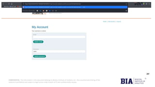 CONFIDENTIAL: The information in this document belongs to Boston Institute of Analytics LLC. Any unauthorized sharing of this
material is prohibited and subject to legal action under breach of IP and confidentiality clauses.
 