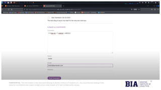 CONFIDENTIAL: The information in this document belongs to Boston Institute of Analytics LLC. Any unauthorized sharing of this
material is prohibited and subject to legal action under breach of IP and confidentiality clauses.
 