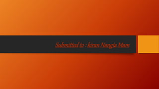 Submittedto : kiranNangiaMam
 