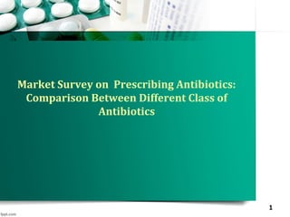 Market Survey on Prescribing Antibiotics:
Comparison Between Different Class of
Antibiotics
1
 