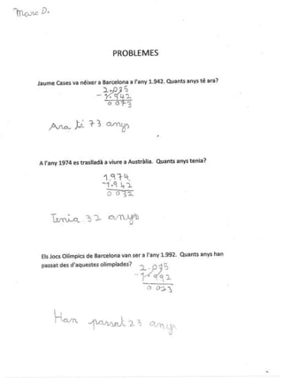 TREBALLS A L'ESCOLA SOBRE JAUME CASES
