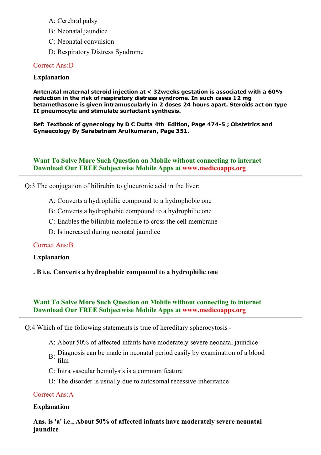Jaundice in neonates and infants sample questions