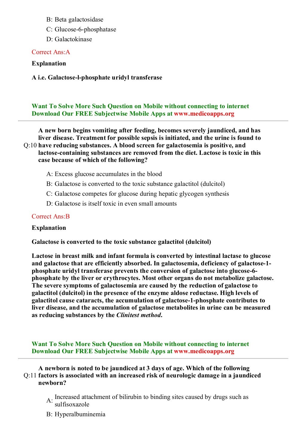 Jaundice in neonates and infants sample questions