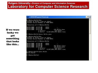 If we were
lucky we
got
something
that looks
like this…
 