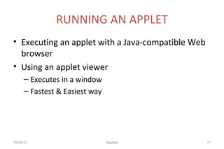 Applets_Basic Introduction | PPT