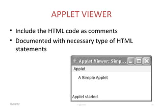 Applets_Basic Introduction | PPT