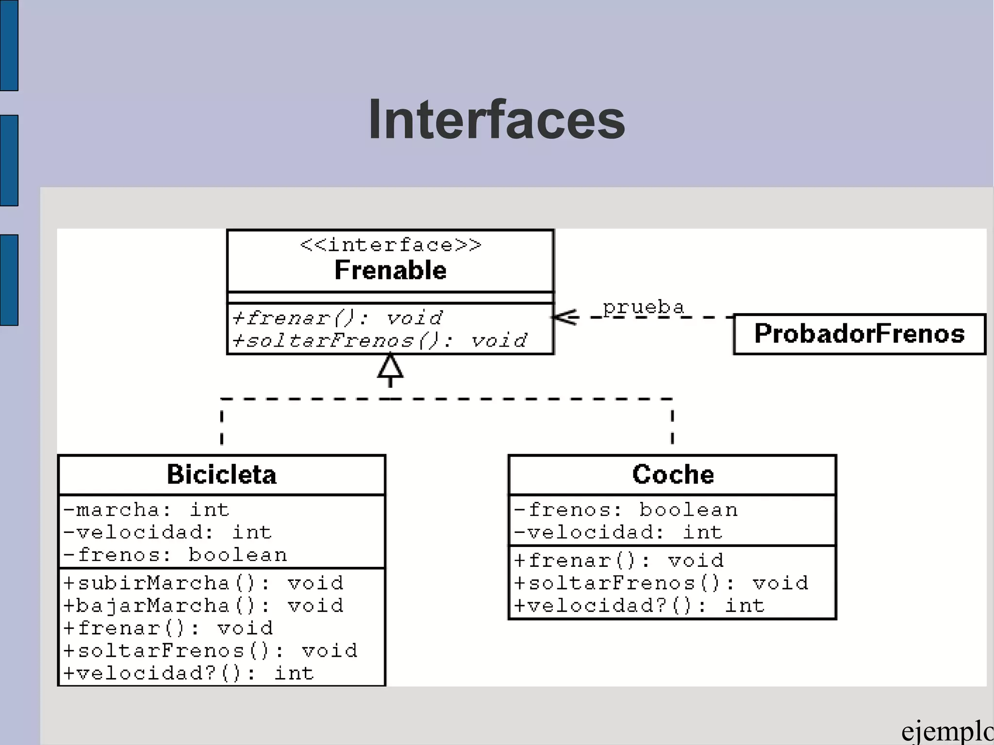 Interfaces




             ejemplo
 