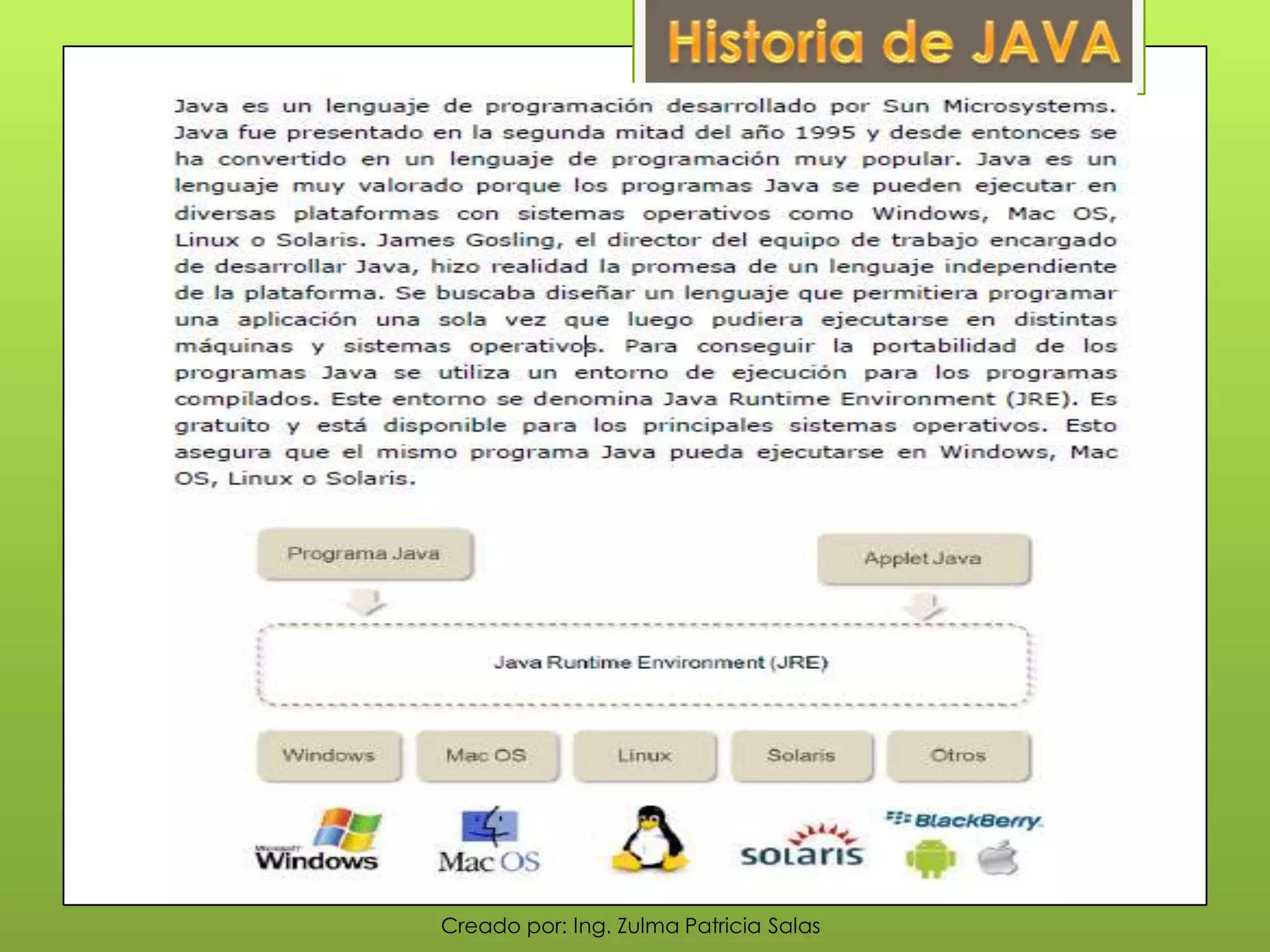 Creado por: Ing. Zulma Patricia Salas
 