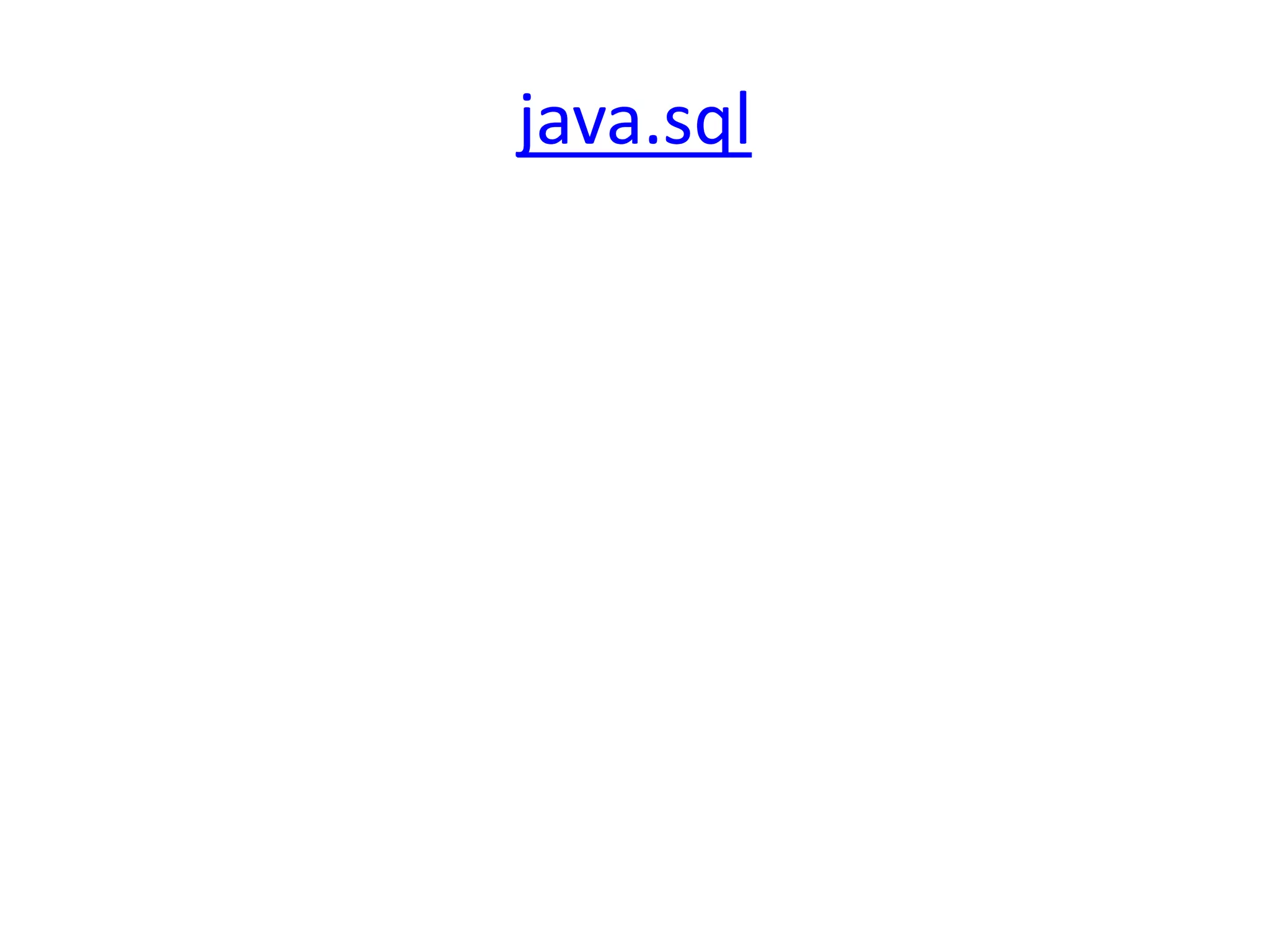 java.sql
